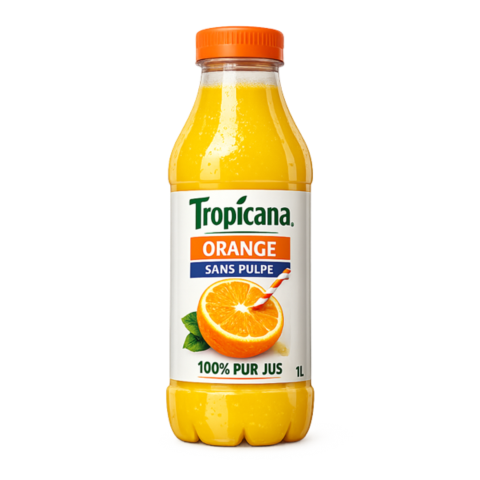 Bouteille Tropicana orange sans pulpe 100% pur jus livraison Lutterbach Pfastatt Richwiller