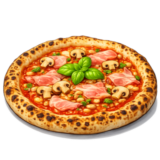 Livraison Pizza La Fumée de Veau Miamza – pizza artisanale au veau fumé maison, livraison Lutterbach, Pfastatt, Richwiller.