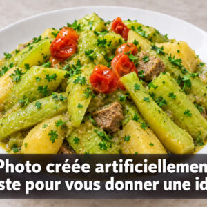 Mijoté de courge Slaoui, pommes de terre et veau – Miamza